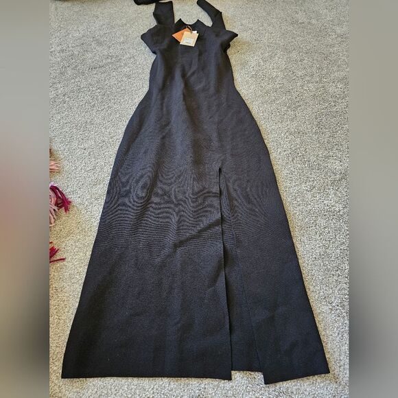 Nanushka Elin Turtleneck Open-Back Dress in Black - Picture 7 of 8